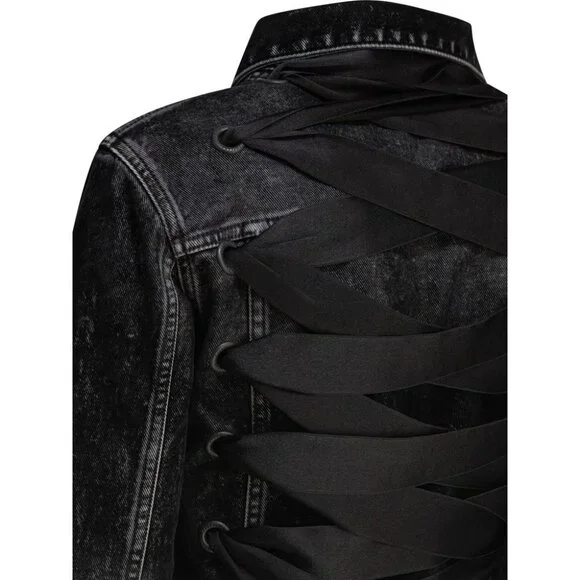 Balenciaga Denim Jacket With Laces tag size 40 Women